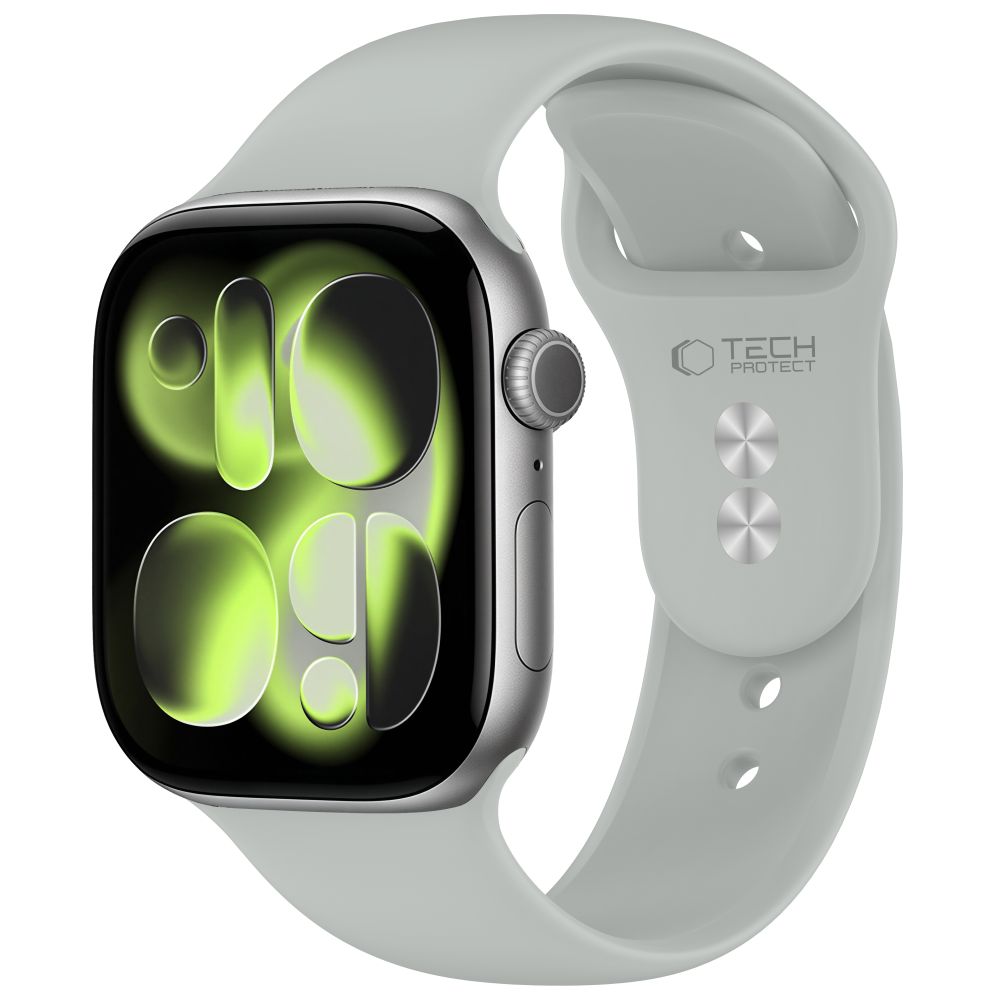 Dirželis Tech-Protect Silicone Apple Watch 8 / 9 / 10 / 11 / 12 / SE / Ultra (44 / 45 / 46 / 49 mm), mėnulio pilkas --...