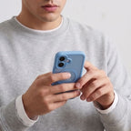 Dėklas Tech-Protect MagPeak MagSafe CC iPhone 17, Matte Mist Blue (matinis mėlynas) -- iPhone 17