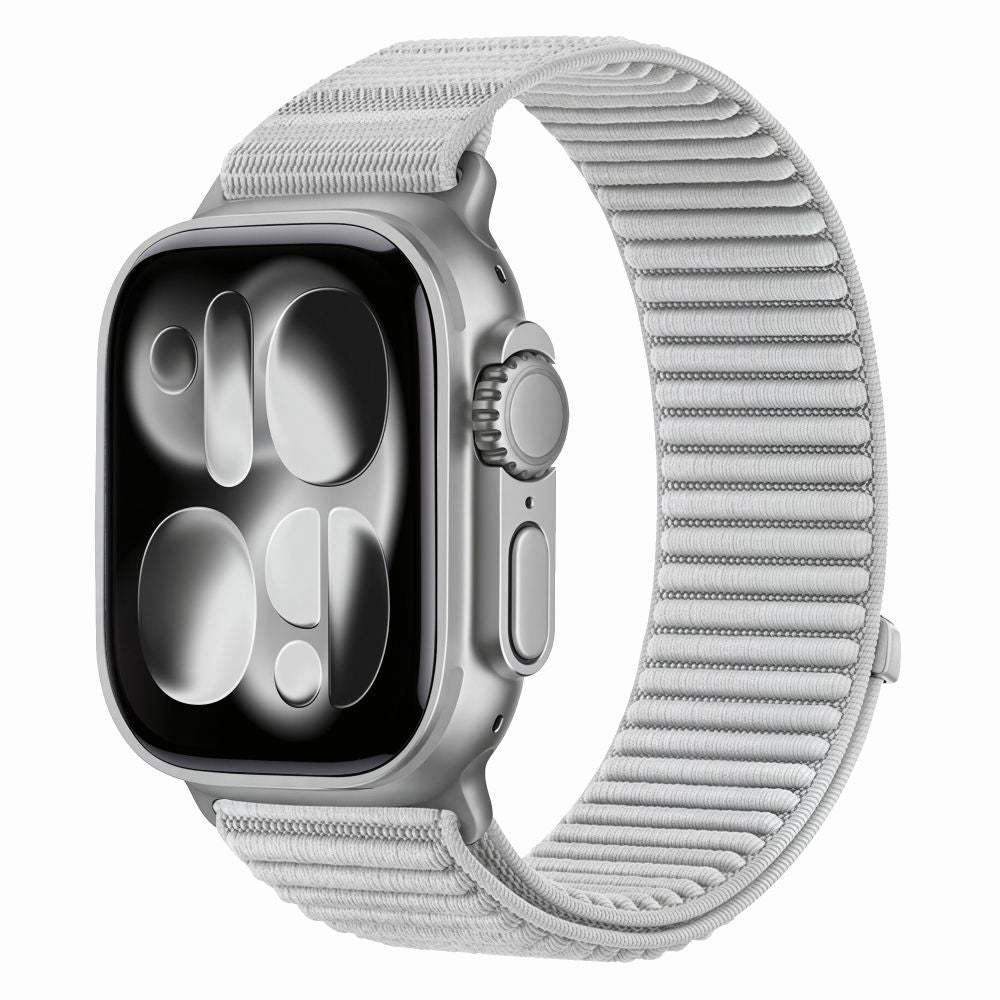 Dirželis Tech-Protect NylonLoop Apple Watch 8 / 9 / 10 / 11 / 12 / SE / Ultra (44 / 45 / 46 / 49 mm), šviesiai pilkas --...