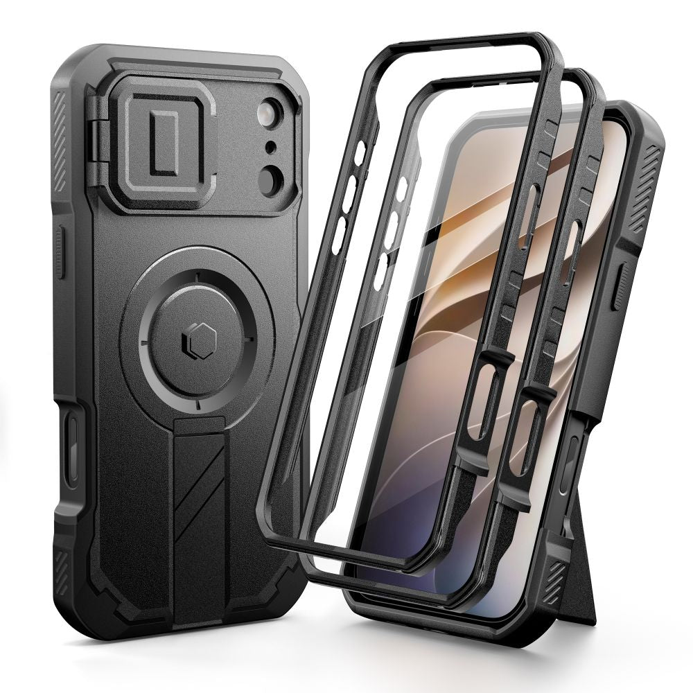 Dėklas Tech-Protect Kevlar MagSafe 2-Set iPhone 17 Pro Max / 18 Pro Max, juodas -- iPhone 17 Pro Max, iPhone 18 Pro Max