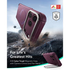 Dėklas ESR Cyber Tough Kickstand MagSafe iPhone 17 Pro Max / 18 Pro Max, bordo -- iPhone 17 Pro Max, iPhone 18 Pro Max