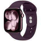 Dirželis Tech-Protect Silicone Apple Watch 8 / 9 / 10 / 11 / 12 / SE (40 / 41 / 42 mm), tamsiai bordo -- Apple Watch 8...