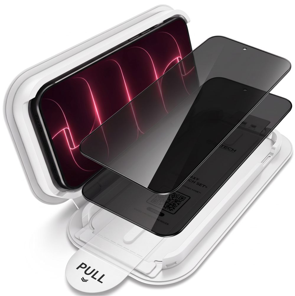 Apsauginis stiklas su privatumo filtru Tech-Protect OneTouch Set Spy+ iPhone 18 Pro, 2 vnt. -- iPhone 18 Pro