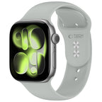 Dirželis Tech-Protect Silicone Apple Watch 8 / 9 / 10 / 11 / 12 / SE (40 / 41 / 42 mm), pilkas -- Apple Watch 8 (41 mm),...