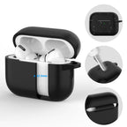 Dėklas Tech-Protect Silicone Hook Apple AirPods Pro 1 / 2, šviesiai mėlynas -- AirPods Pro (1 gen.), AirPods Pro (2 gen.)