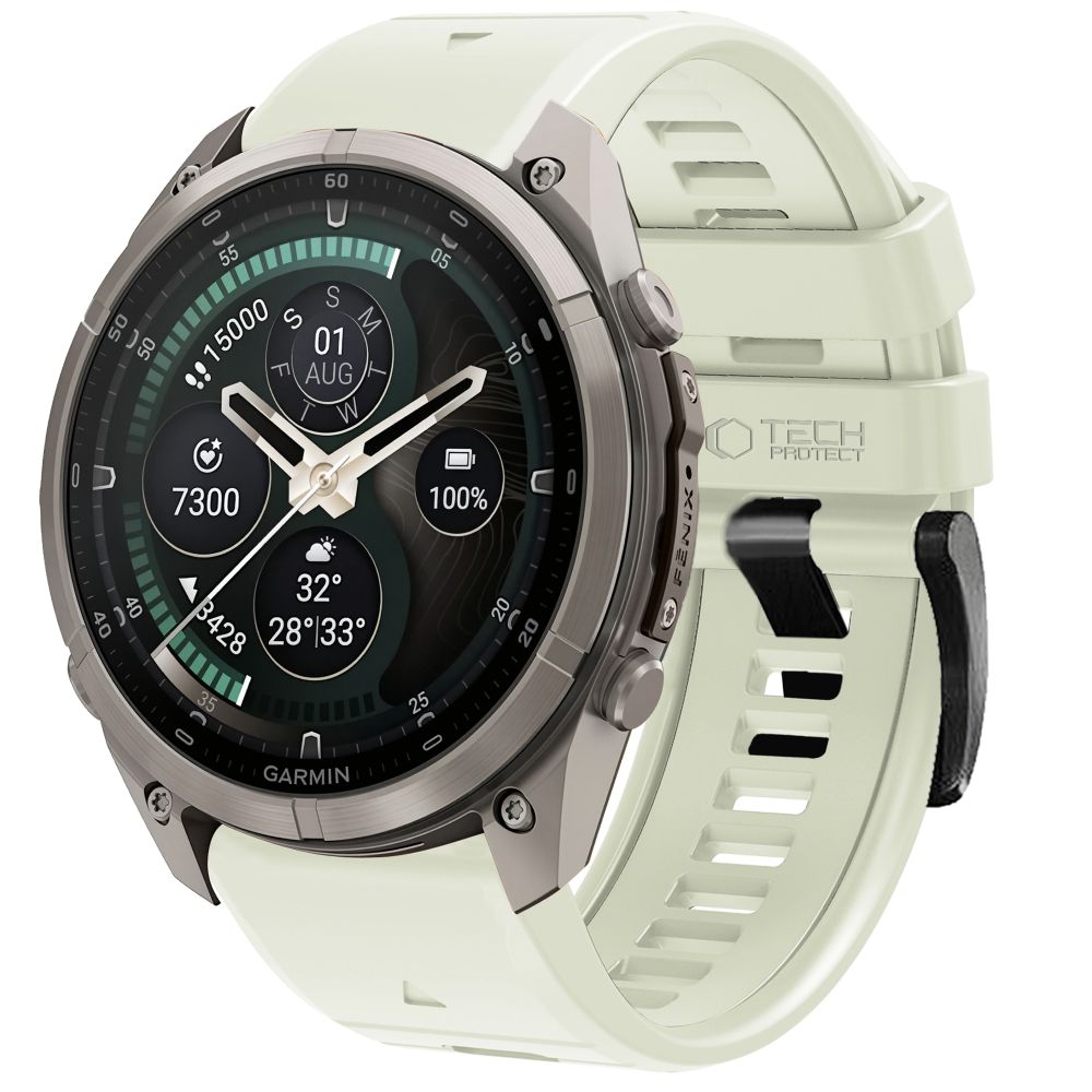 Dirželis Tech-Protect Silicone Garmin Fenix 5 / 6 / 6 Pro / 7 / 8 / 8 Pro / E / 9 / 9 Pro (51 mm), akmens pilkas --...
