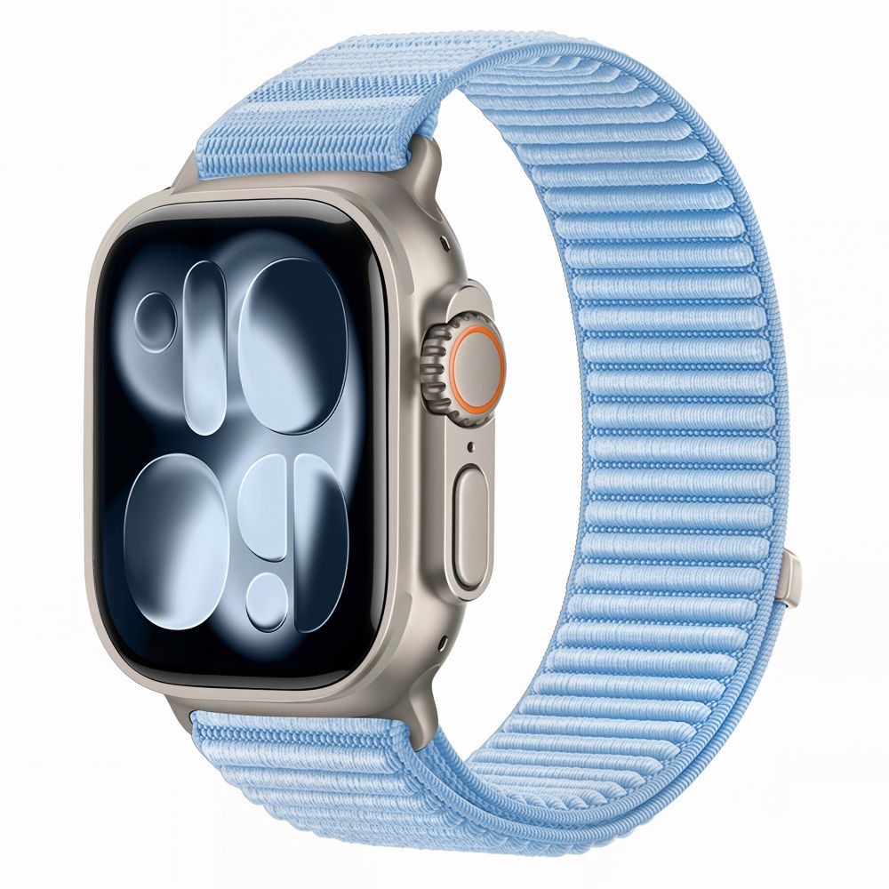 Dirželis Tech-Protect NylonLoop Apple Watch 8 / 9 / 10 / 11 / 12 / SE / Ultra (44 / 45 / 46 / 49 mm), šviesiai mėlynas --...