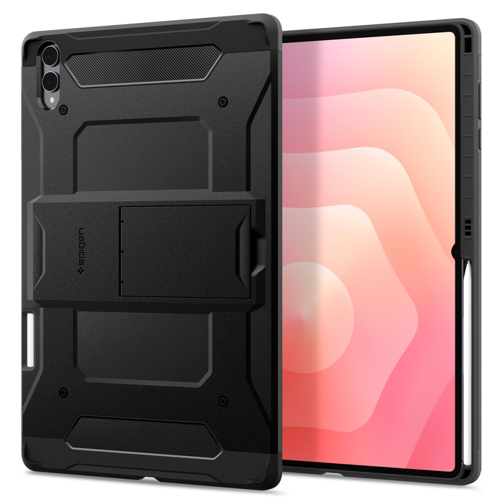 Dėklas Spigen Tough Armor Pro Galaxy Tab S11 Ultra / S12 Ultra 14.6, juodas -- Galaxy Tab S11 Ultra, Galaxy Tab S12 Ultra