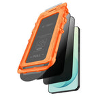 Apsauginis stiklas Tech-Protect Quick Set Spy+ Galaxy S26 FE, privatizuojantis, 2 vnt. -- Galaxy S26 FE