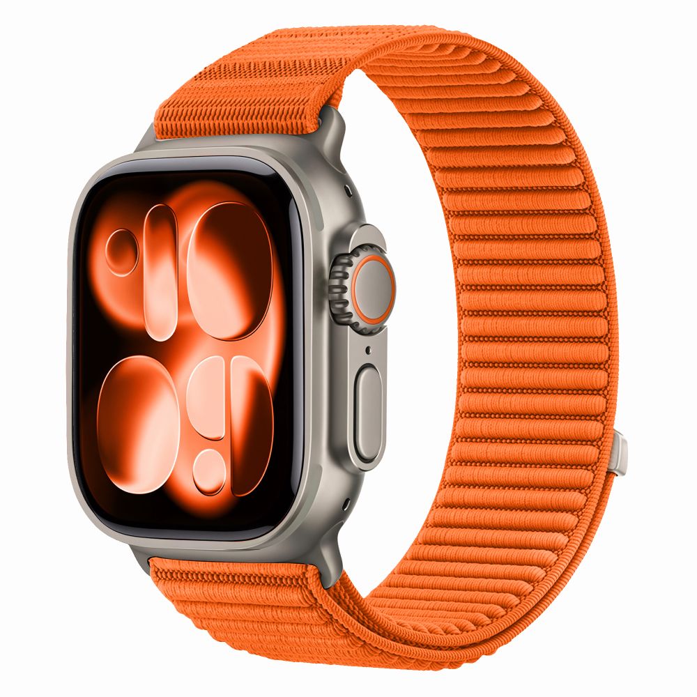 Dirželis Tech-Protect NylonLoop Apple Watch 8 / 9 / 10 / 11 / 12 / SE / Ultra (44 / 45 / 46 / 49 mm), oranžinis -- Apple...