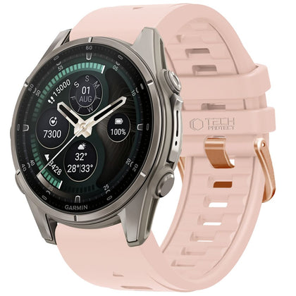 Dirželis Tech-Protect Silicone Garmin Fenix 5S / 5S Plus / 6S / 6S Pro / 7S / 8 / 9 / 9 Pro (43 mm), rožinis -- Garmin...