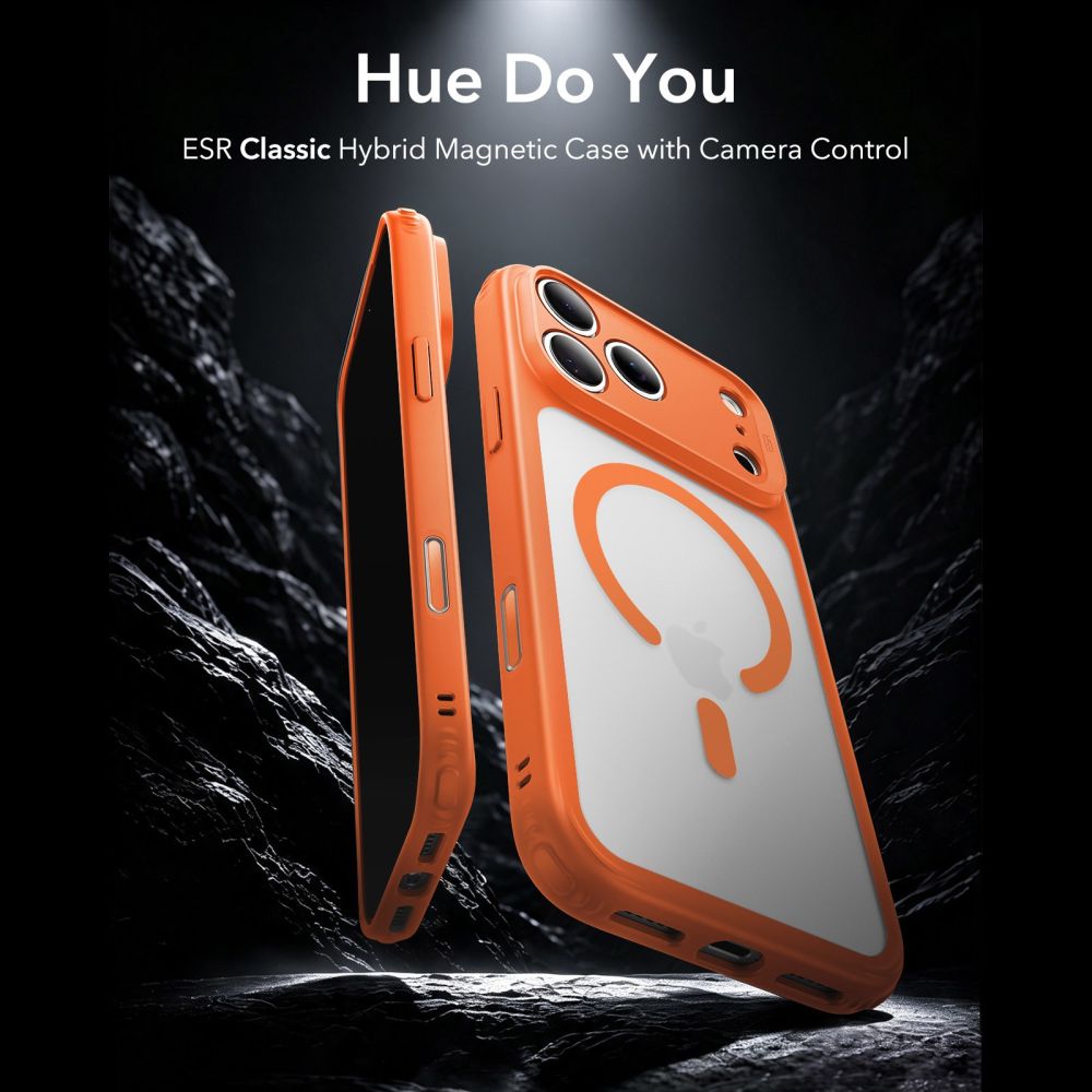 Dėklas ESR Classic Hybrid MagSafe iPhone 17 Pro / 18 Pro, matinis oranžinis -- iPhone 17 Pro, iPhone 18 Pro
