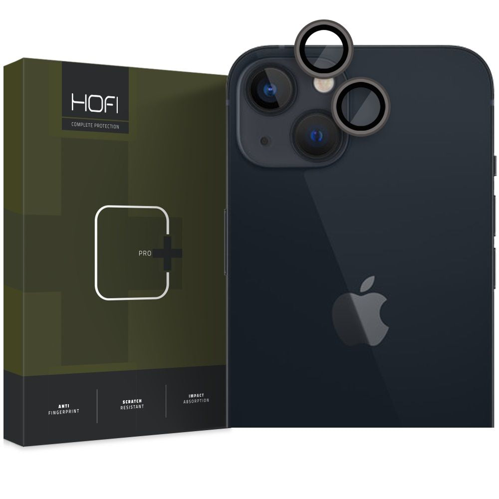 Kameros apsauginis stiklas Hofi Camring Pro+ iPhone 14 / 14 Plus / 15 / 15 Plus, juodas -- iPhone 14, iPhone 14 Plus,...