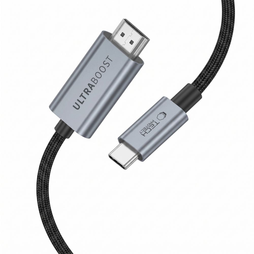 Kabelis Tech-Protect UltraBoost USB-C į HDMI 2.1 8K 60 Hz 300 cm, pilkas -- Uncategorized