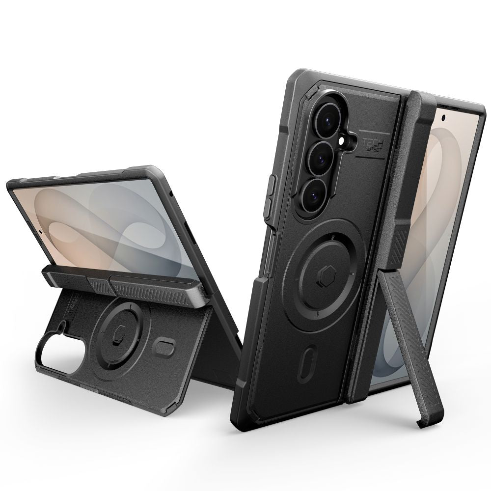 Dėklas Tech-Protect Kevlar Pro MagSafe Galaxy Z Fold 8 Ultra, juodas -- Galaxy Z Fold 8 Ultra