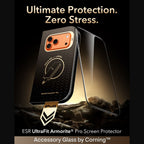Apsauginis stiklas ESR UltraFit Armorite Pro iPhone 17 Pro / 18 Pro, juodas -- iPhone 17 Pro, iPhone 18 Pro