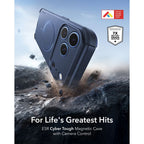 Dėklas ESR Cyber Tough MagSafe iPhone 17 Pro Max / 18 Pro Max, mėlynas -- iPhone 17 Pro Max, iPhone 18 Pro Max