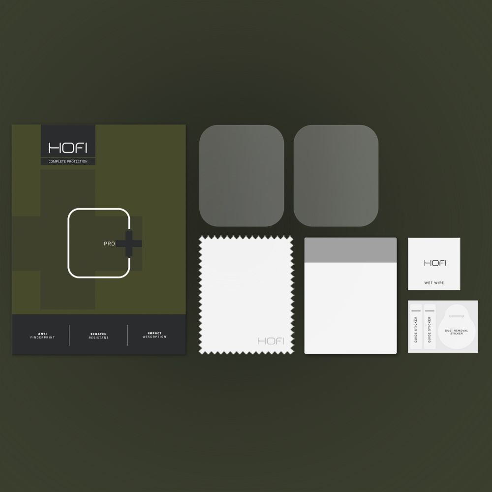 Apsauginė plėvelė Hofi HydroFlex Pro+ Apple Watch 6 / 7 / 8 / 9 / SE 1 / 2 / 3 (44 / 45 mm), 2 vnt., skaidri -- Apple...