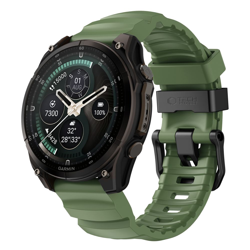 Dirželis Tech-Protect Motion Garmin Fenix 5X / 5X Plus / 6X / 6X Pro / 7X / 8 / 8 Pro / 9 / 9 Pro (47 mm), karinės žalios...