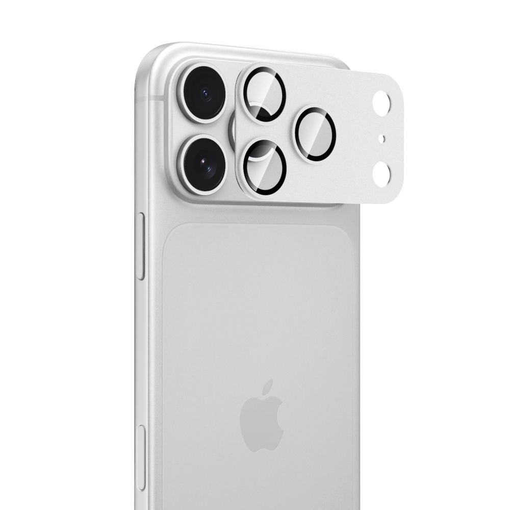 Kameros apsauginis stiklas Tech-Protect Camfull Fit+ iPhone 18 Pro Max, sidabrinis -- iPhone 18 Pro Max
