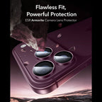 Kameros apsauginis stiklas ESR Armorite iPhone 18 Pro / 18 Pro Max, tamsiai bordinis -- iPhone 18 Pro, iPhone 18 Pro Max