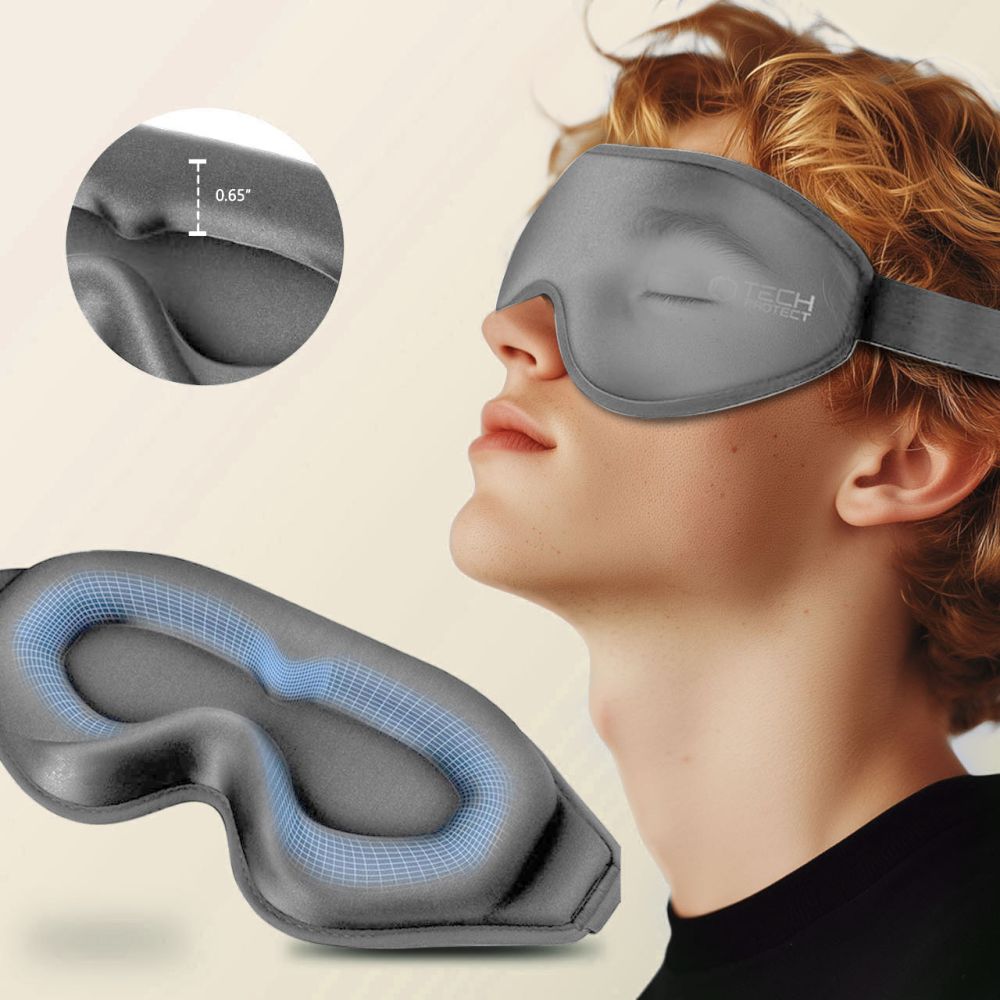 Miego kaukė Tech-Protect Eyeshade, pilka -- TECH-PROTECT//Akcesoria//Gadżety