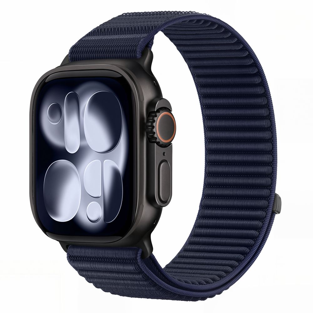 Dirželis Tech-Protect NylonLoop Apple Watch 8 / 9 / 10 / 11 / 12 / SE / Ultra (44 / 45 / 46 / 49 mm), tamsiai mėlynas --...