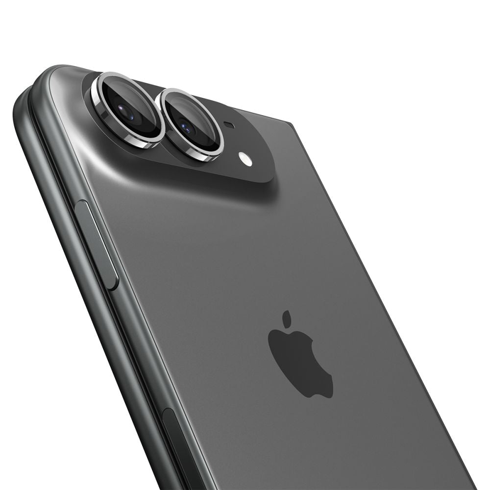 Kameros apsauginis stiklas Spigen Optik Pro Glas.tR EZ Fit iPhone Duo, 2 vnt., baltas -- iPhone Duo