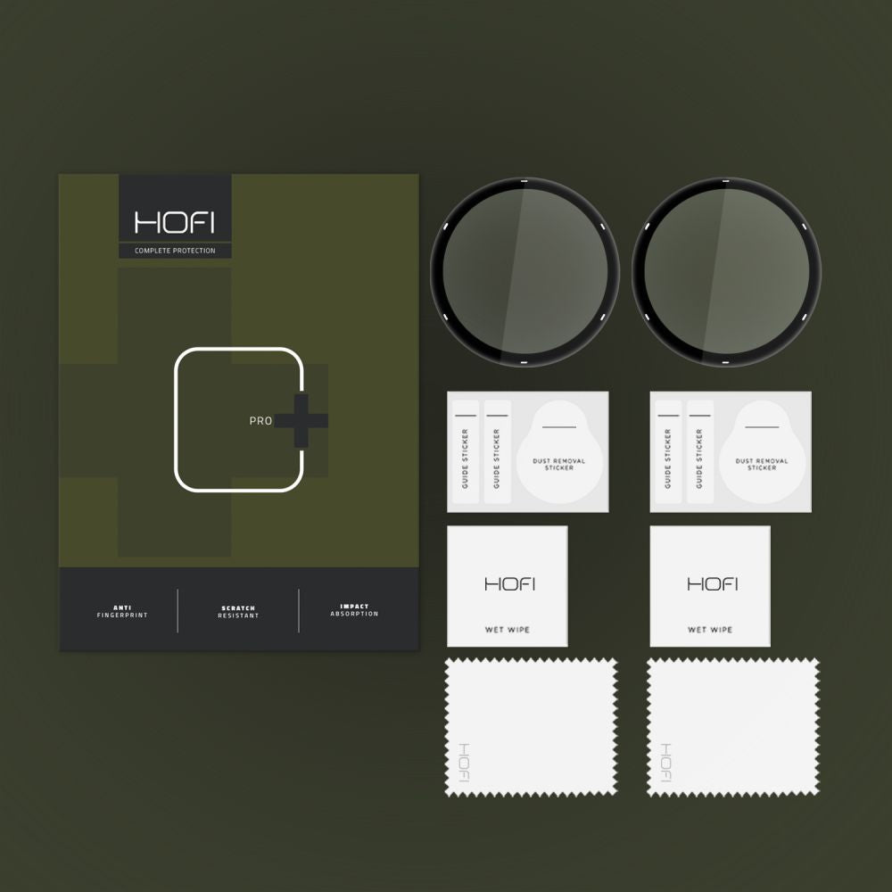 Apsauginis stiklas Hofi Hybrid Pro+ 2 vnt. Garmin Vivoactive 5, juodas -- Vivoactive 5