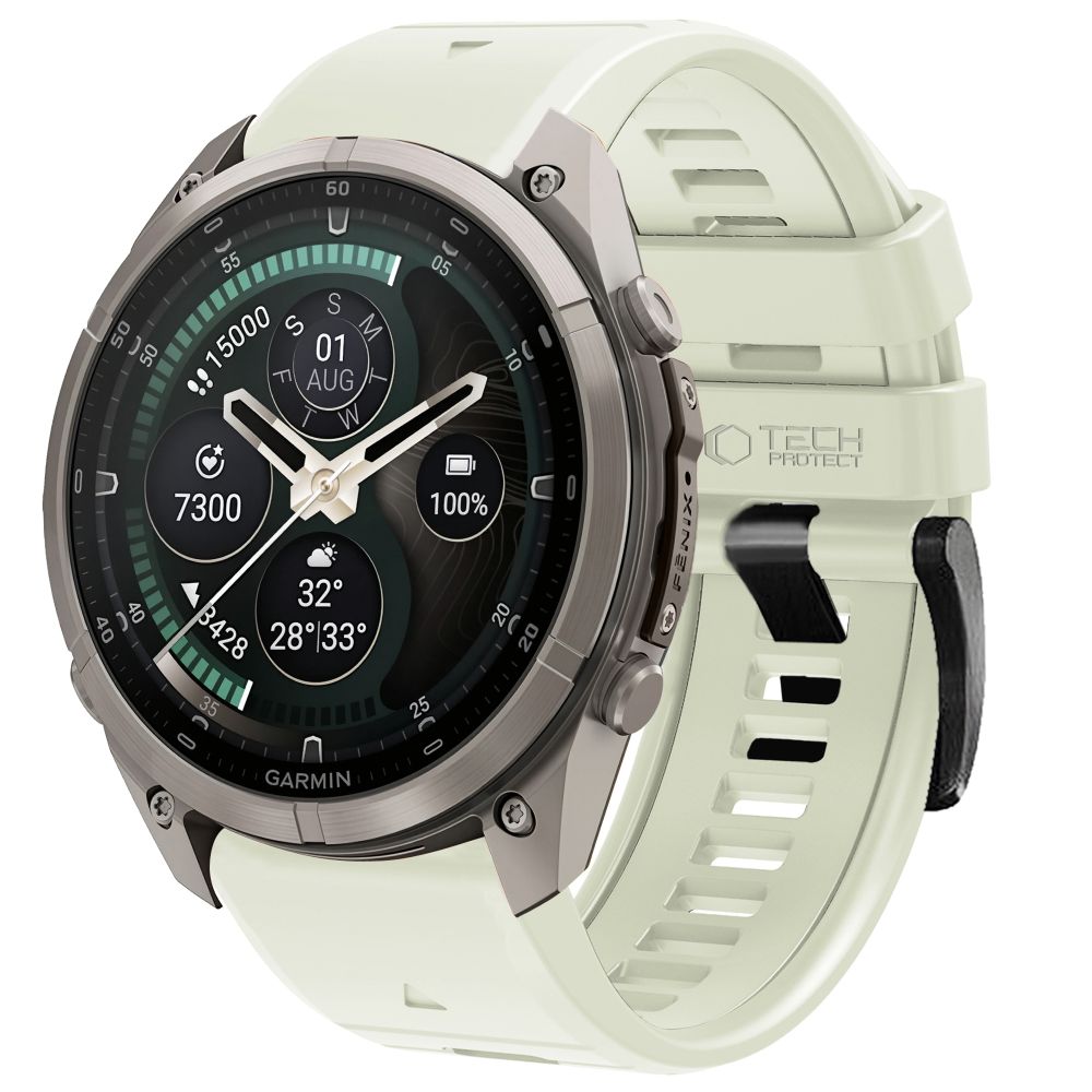 Dirželis Tech-Protect Silicone Garmin Fenix 5 / 6 / 6 Pro / 7 / 8 / 8 Pro / E / 9 / 9 Pro (47 mm), akmens pilkas --...