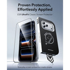 Apsauginis stiklas ESR UltraFit Classic iPhone 17 Pro / 18 Pro, 2 vnt., juodas -- iPhone 17 Pro, iPhone 18 Pro