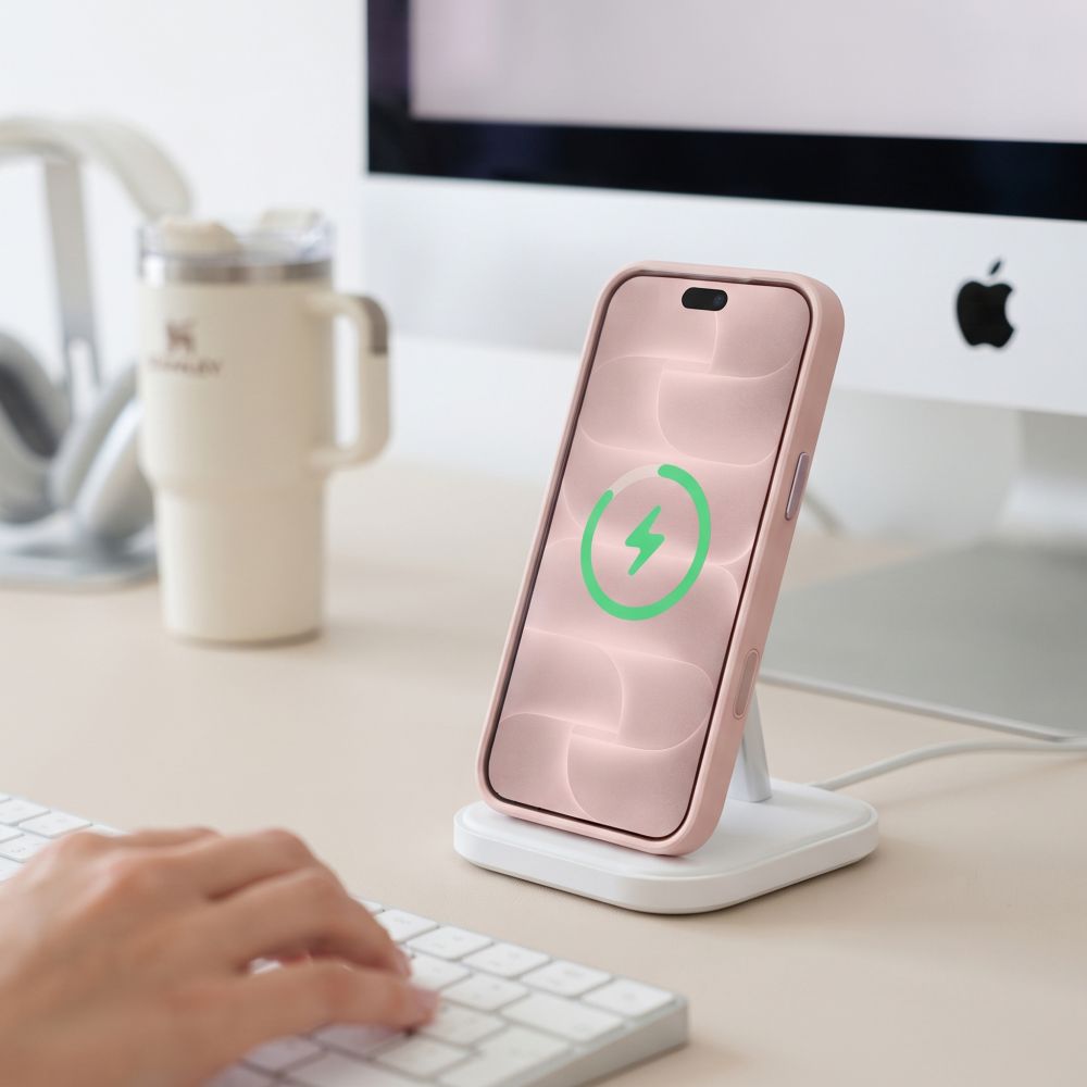 Dėklas Tech-Protect MagPeak MagSafe CC iPhone 17 Pro Max / 18 Pro Max, matinis rožinis -- iPhone 17 Pro Max, iPhone 18...