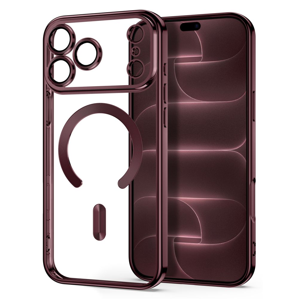 Dėklas Tech-Protect MagFlex MagSafe iPhone 17 Pro Max / 18 Pro Max, blizgios bordo spalvos -- iPhone 17 Pro Max, iPhone...