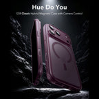 Dėklas ESR Classic Hybrid MagSafe iPhone 17 Pro Max / 18 Pro Max, matinis tamsiai bordo -- iPhone 17 Pro Max, iPhone 18...