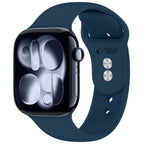 Dirželis Tech-Protect Silicone Apple Watch 8 / 9 / 10 / 11 / 12 / SE / Ultra (44 / 45 / 46 / 49 mm), tamsiai mėlynas --...