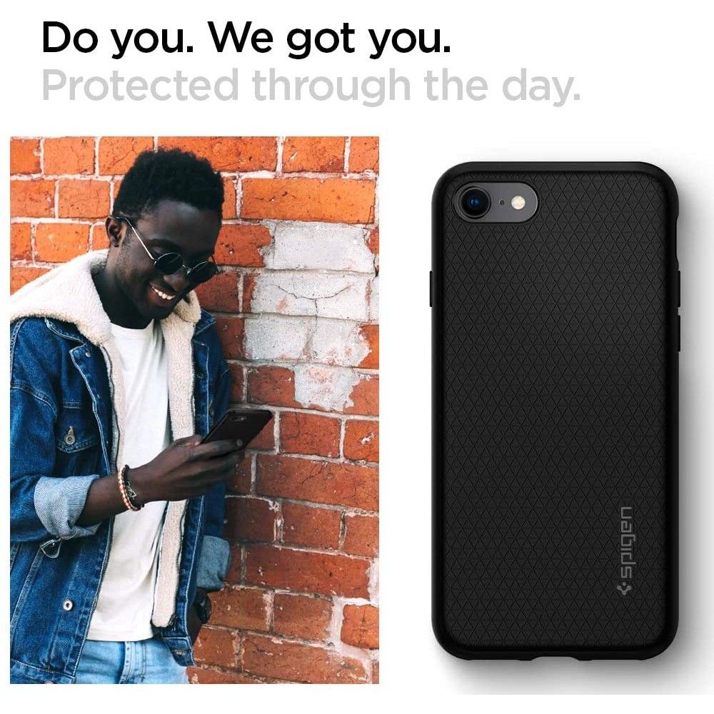 Spigen Skystis Air Case skirtas iPhone 7 / 8 / SE 2020 / SE 2022 - Black -- iPhone 7