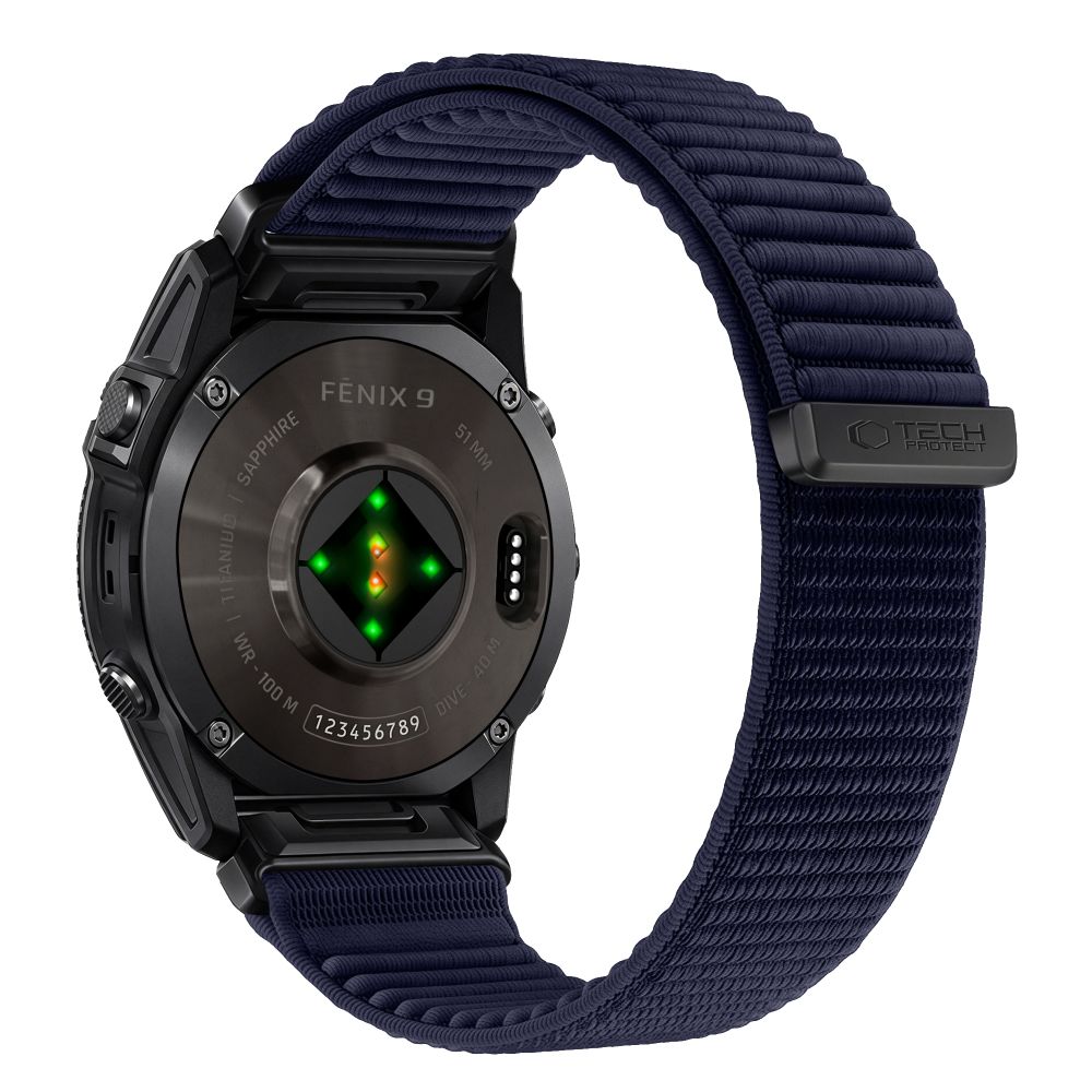 Dirželis Tech-Protect NylonLoop Garmin Fenix 5X / 5X Plus / 6X / 6X Pro / 7X / 8 / 8 Pro / 9 / 9 Pro (51 mm), tamsiai...