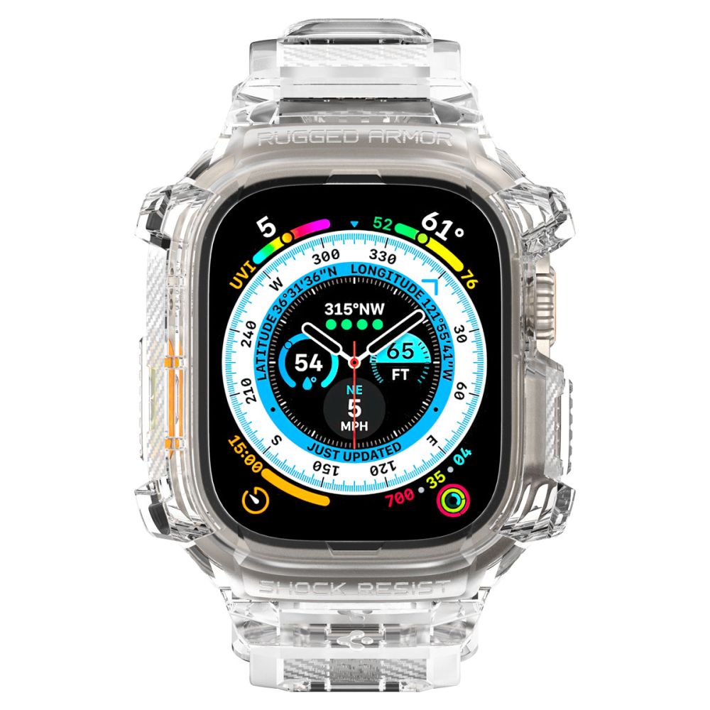 Dirželis Spigen Rugged Armor Pro Apple Watch Ultra 1 / 2 (49 mm), skaidrus -- Apple Watch Ultra (49 mm), Apple Watch...