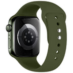 Dirželis Tech-Protect Silicone Apple Watch 8 / 9 / 10 / 11 / 12 / SE / Ultra (44 / 45 / 46 / 49 mm), alyvuogių žalias --...