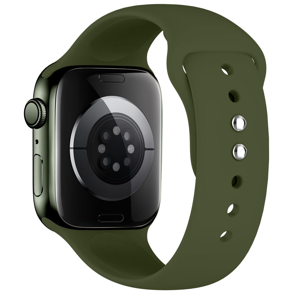 Dirželis Tech-Protect Silicone Apple Watch 8 / 9 / 10 / 11 / 12 / SE / Ultra (44 / 45 / 46 / 49 mm), alyvuogių žalias --...
