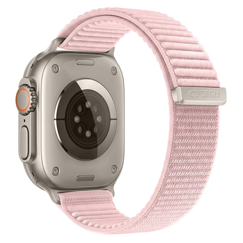 Dirželis Tech-Protect NylonLoop Apple Watch 8 / 9 / 10 / 11 / 12 / SE / Ultra (44 / 45 / 46 / 49 mm), rožinis -- Apple...