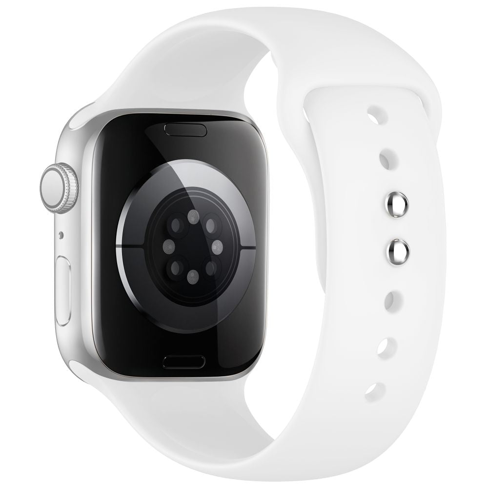 Dirželis Tech-Protect Silicone Apple Watch 8 / 9 / 10 / 11 / 12 / SE (40 / 41 / 42 mm), baltas -- Apple Watch 8 (41 mm),...