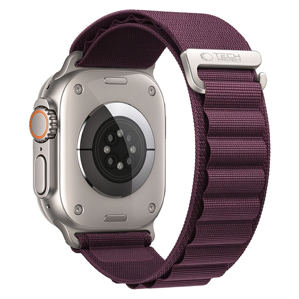 Dirželis Tech-Protect Nylon Pro Apple Watch 8 / 9 / 10 / 11 / 12 / SE / Ultra (44 / 45 / 46 / 49 mm), tamsiai bordo --...