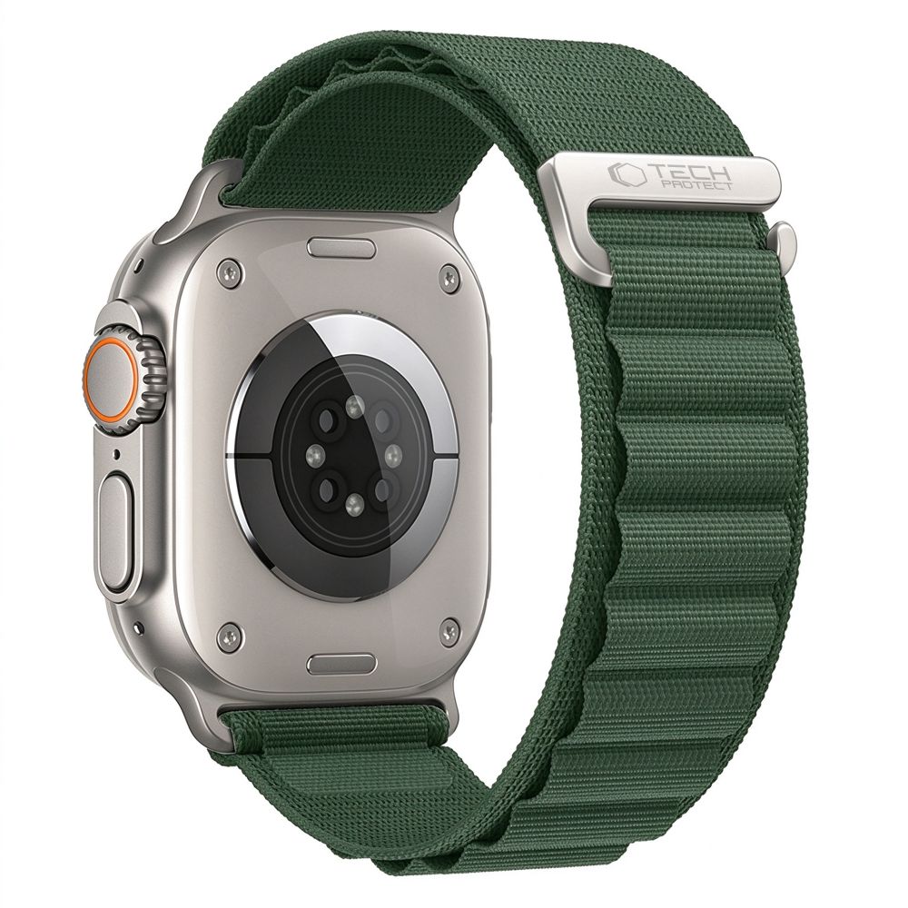 Dirželis Tech-Protect Nylon Pro Apple Watch 8 / 9 / 10 / 11 / 12 / SE / Ultra (44 / 45 / 46 / 49 mm), karinės žalios...