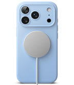 Dėklas Ringke Silicone Magnetic MagSafe iPhone 18 Pro Max, šviesiai mėlynas -- iPhone 18 Pro Max
