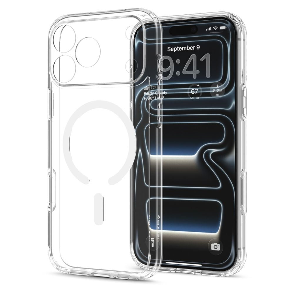 Dėklas Spigen Ultra Hybrid MagSafe iPhone 17 Pro Max / 18 Pro Max, skaidrus baltas -- iPhone 17 Pro Max, iPhone 18 Pro Max