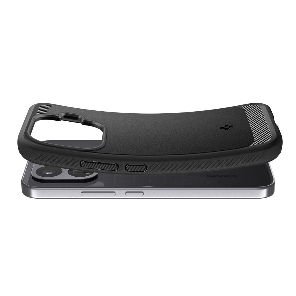 Dėklas Spigen Rugged Armor Xiaomi 17T Pro, matinis juodas -- Xiaomi 17T Pro