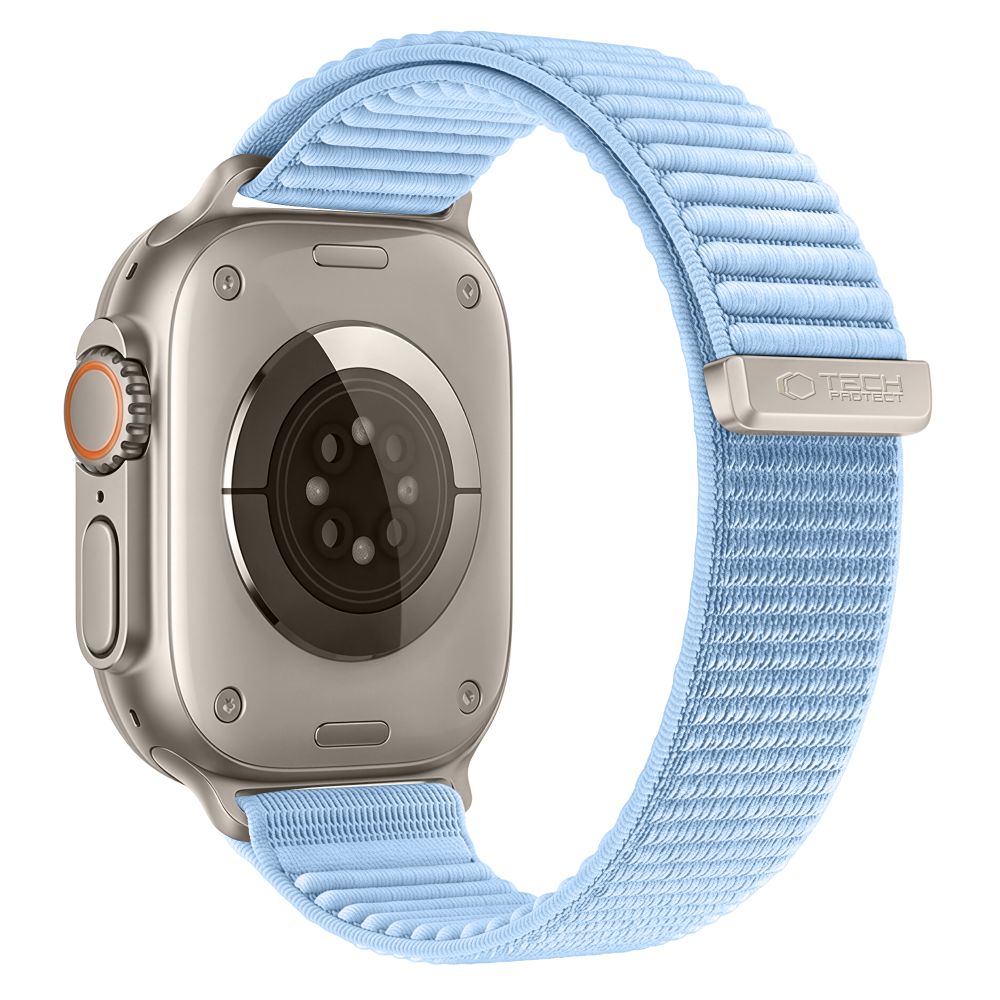 Dirželis Tech-Protect NylonLoop Apple Watch 8 / 9 / 10 / 11 / 12 / SE / Ultra (44 / 45 / 46 / 49 mm), šviesiai mėlynas --...