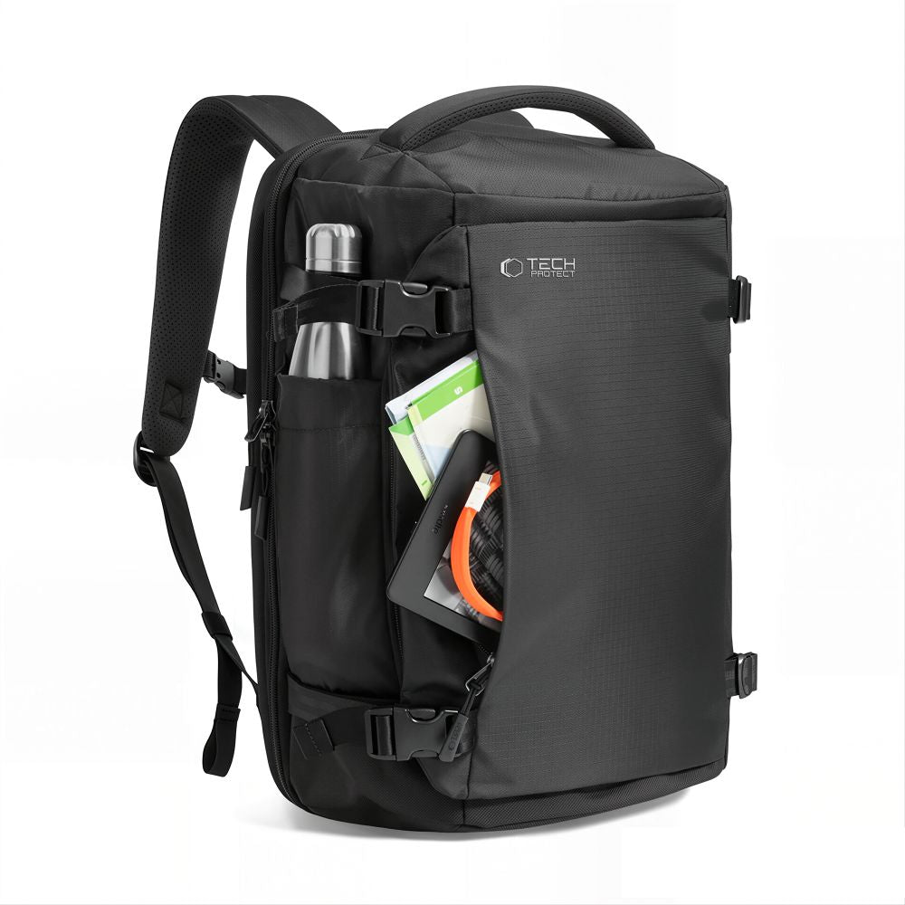 Kuprinė Tech-Protect Defender S70, kabinos bagažo, Ryanair ir Wizz Air, 24L, 40x30x20 cm, juoda --...