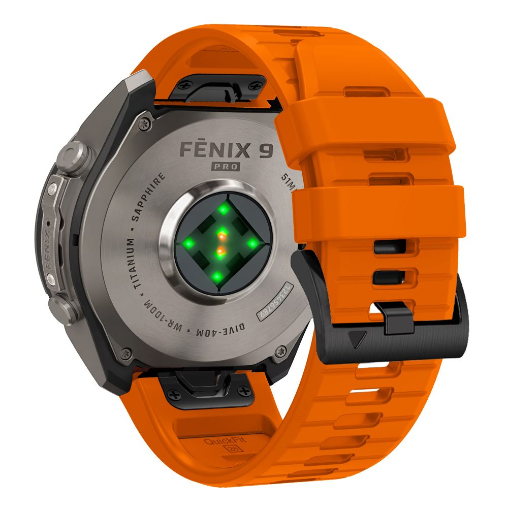 Dirželis Tech-Protect Silicone Garmin Fenix 5X / 5X Plus / 6X / 6X Pro / 7X / 8 / 8 Pro / 9 / 9 Pro (47 mm), oranžinis --...